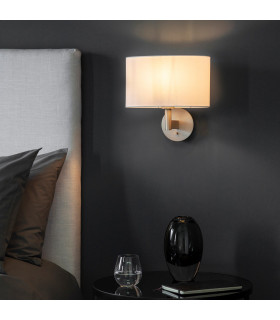 Owen Wall Matt Nickel Plate 1 Light Dimmable IP20 - E27 (Shade Sold Separately)-1