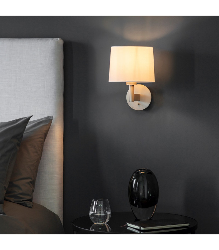 Owen Wall Matt Nickel Plate 1 Light Dimmable IP20 - E27 (Shade Sold Separately)-3