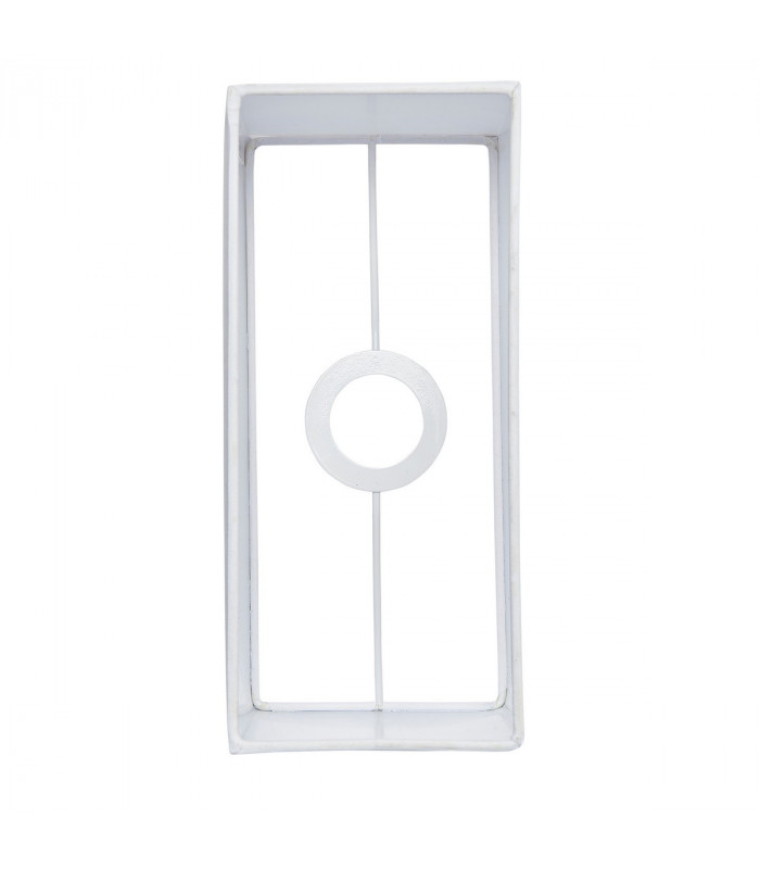 Rectangular Shade Vintage White Fabric 1 Light IP20 - E27-3