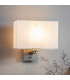 Rectangular Shade Vintage White Fabric 1 Light IP20 - E27-4