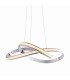 Aria Integrated LED Pendant Chrome Effect Plate & Matt White Silicone 1 Light Dimmable IP20