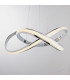 Aria Integrated LED Pendant Chrome Effect Plate & Matt White Silicone 1 Light Dimmable IP20-4