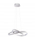 Aria Integrated LED Pendant Chrome Effect Plate & Matt White Silicone 1 Light Dimmable IP20-6