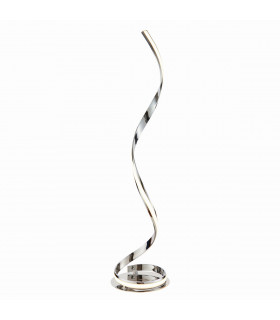 Aria Integrated LED Floor Lamp Chrome Effect Plate & White Acrylic 1 Light IP20