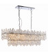 Maya Pendant Chrome Effect Plate & Clear Glass 12 Light Dimmable IP20 - E14