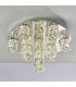Prisma Integrated LED Flush Chrome Effect Plate & Crystal (K9) Glass Detail 15 Light Dimmable IP20-1