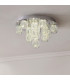 Prisma Integrated LED Flush Chrome Effect Plate & Crystal (K9) Glass Detail 15 Light Dimmable IP20-2