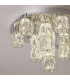 Prisma Integrated LED Flush Chrome Effect Plate & Crystal (K9) Glass Detail 15 Light Dimmable IP20-3