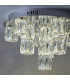 Prisma Integrated LED Flush Chrome Effect Plate & Crystal (K9) Glass Detail 15 Light Dimmable IP20-4
