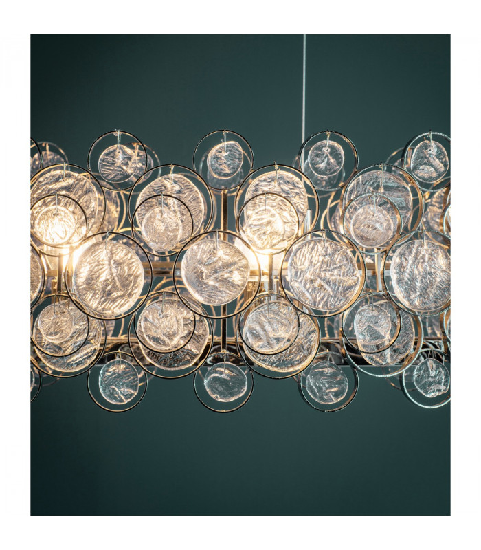 Marella Pendant Bright Nickel Plate & Clear Glass 8 Light Dimmable IP20 - E14-2