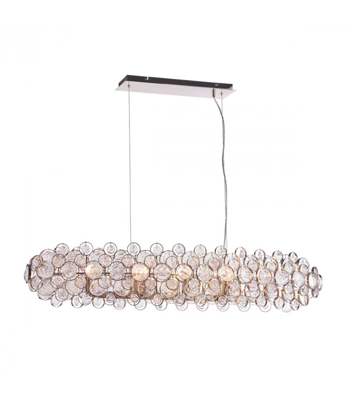 Marella Pendant Bright Nickel Plate & Clear Glass 8 Light Dimmable IP20 - E14-5
