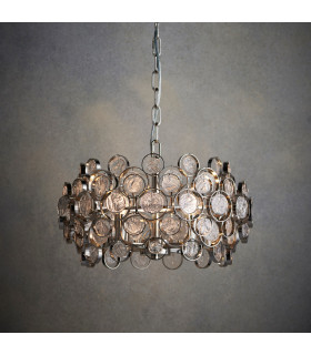 Marella Pendant Bright Nickel Plate & Clear Glass 4 Light Dimmable IP20 - E14-1