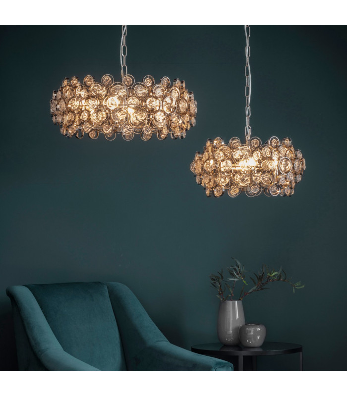 Marella Pendant Bright Nickel Plate & Clear Glass 4 Light Dimmable IP20 - E14-2
