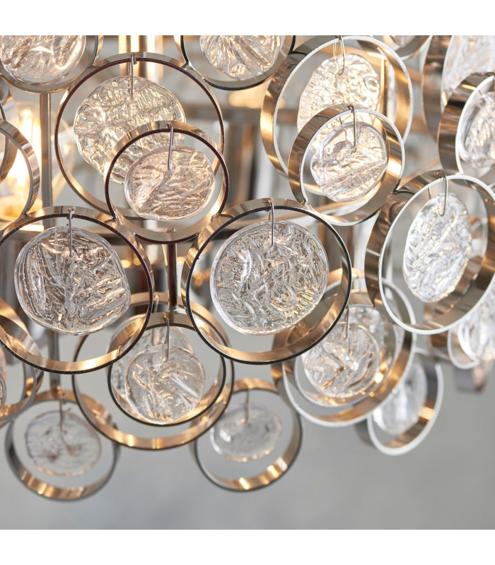 Marella Pendant Bright Nickel Plate & Clear Glass 4 Light Dimmable IP20 - E14-4