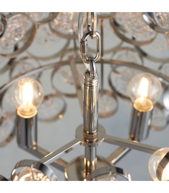 Marella Pendant Bright Nickel Plate & Clear Glass 4 Light Dimmable IP20 - E14-5