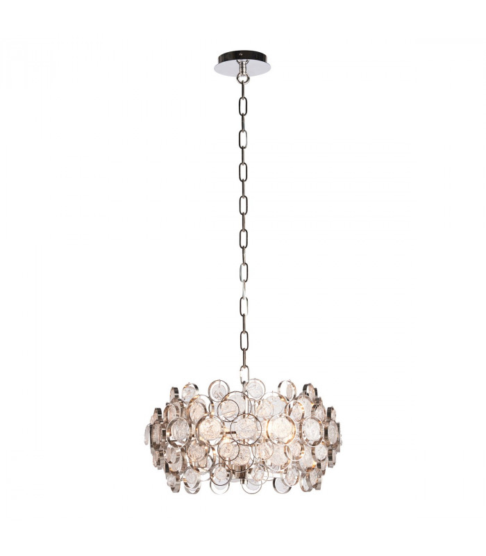 Marella Pendant Bright Nickel Plate & Clear Glass 4 Light Dimmable IP20 - E14-6
