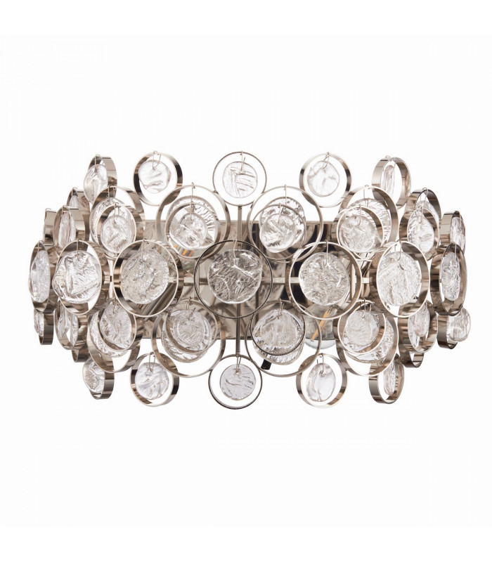 Marella Wall Bright Nickel Plate & Clear Glass 2 Light Dimmable IP20 - E14-3