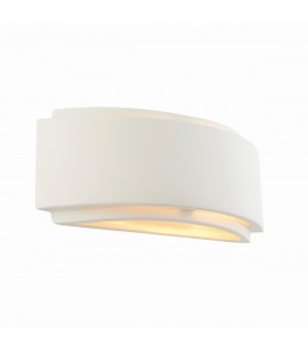 Gianna Wall Unglazed Ceramic & Gloss White Paint 1 Light Dimmable IP20 - E14