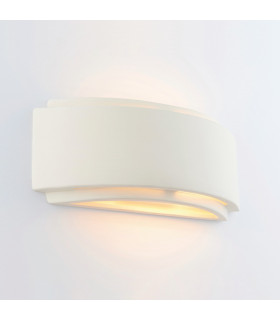 Gianna Wall Unglazed Ceramic & Gloss White Paint 1 Light Dimmable IP20 - E14-1