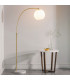 Otto Floor Lamp Satin Brushed Gold Effect Plate & Gloss Opal Glass 1 Light IP20 - E27-2
