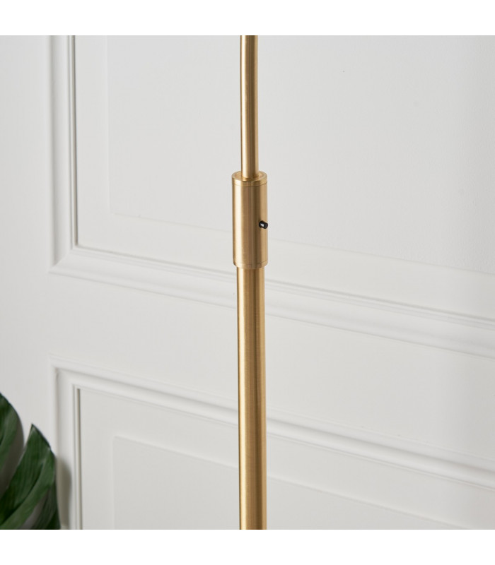 Otto Floor Lamp Satin Brushed Gold Effect Plate & Gloss Opal Glass 1 Light IP20 - E27-5