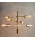 Rubens Pendant Satin Brushed Gold Effect Plate 6 Light Dimmable IP20 - E27-2