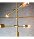 Rubens Pendant Satin Brushed Gold Effect Plate 6 Light Dimmable IP20 - E27-3