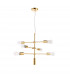 Rubens Pendant Satin Brushed Gold Effect Plate 6 Light Dimmable IP20 - E27