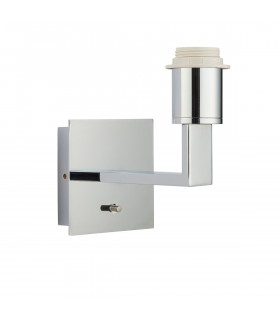 Norton Wall Chrome Effect Plate 1 Light Dimmable IP20 - E27