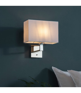 Norton Wall Chrome Effect Plate 1 Light Dimmable IP20 - E27-1