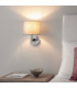 Owen Wall Chrome Effect Plate 1 Light Dimmable IP20 - E27 (Shade Sold Separately)-1