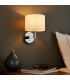 Owen Wall Chrome Effect Plate 1 Light Dimmable IP20 - E27 (Shade Sold Separately)-2