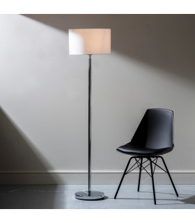 Owen Floor Lamp Chrome Effect Plate 1 Light IP20 - E27 (Shade Sold Separately)-1