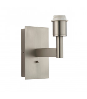 Owen Usb Wall Matt Nickel Plate 1 Light IP20 - E27 (Shade Sold Separately)