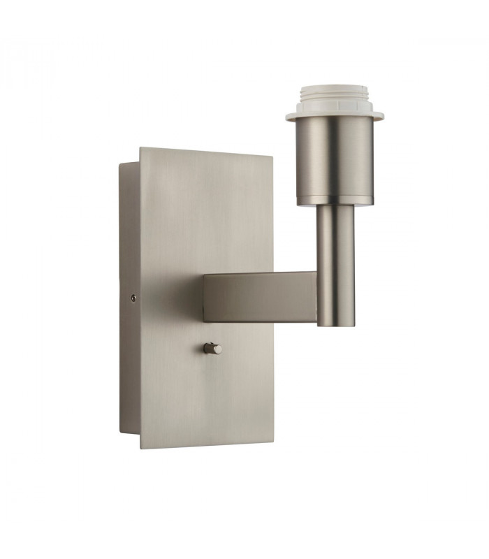 Owen Usb Wall Matt Nickel Plate 1 Light IP20 - E27 (Shade Sold Separately)