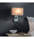 Owen Usb Wall Chrome Effect Plate 1 Light IP20 - E27 (Shade Sold Separately)-2