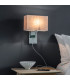 Owen Usb Wall Chrome Effect Plate 1 Light IP20 - E27 (Shade Sold Separately)-4