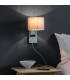 Owen Usb Wall Chrome Effect Plate 1 Light IP20 - E27 (Shade Sold Separately)-5