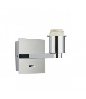 Issac Wall Chrome Effect Plate 1 Light Dimmable IP20 - E27
