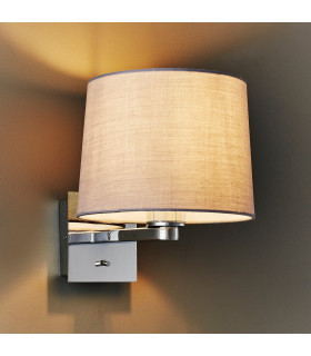 Issac Wall Chrome Effect Plate 1 Light Dimmable IP20 - E27-1