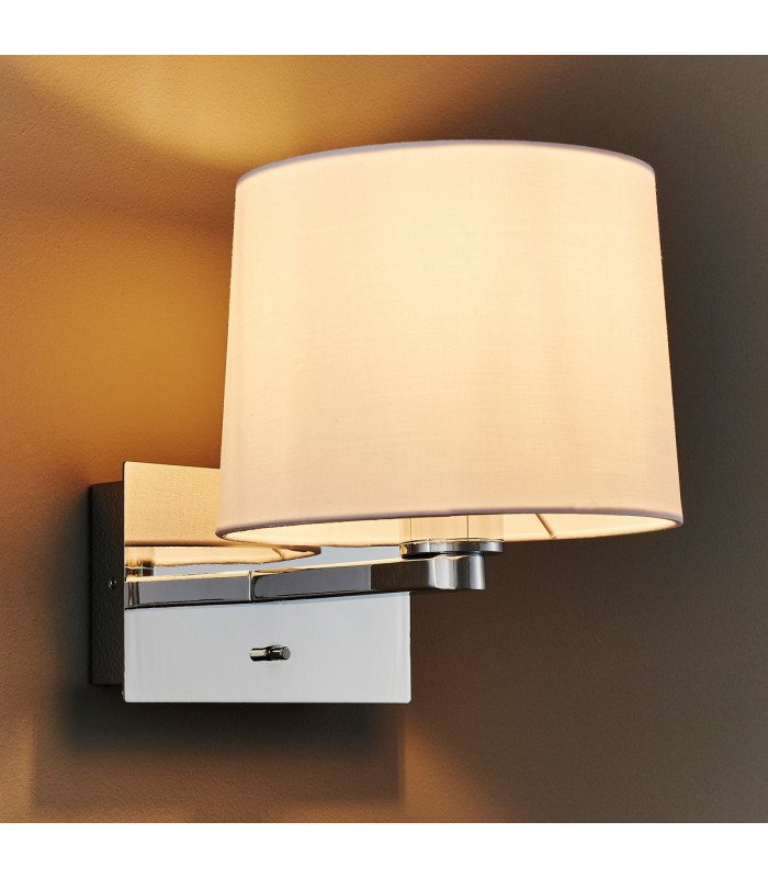 Issac Usb Wall Chrome Effect Plate 1 Light IP20 - E27-1