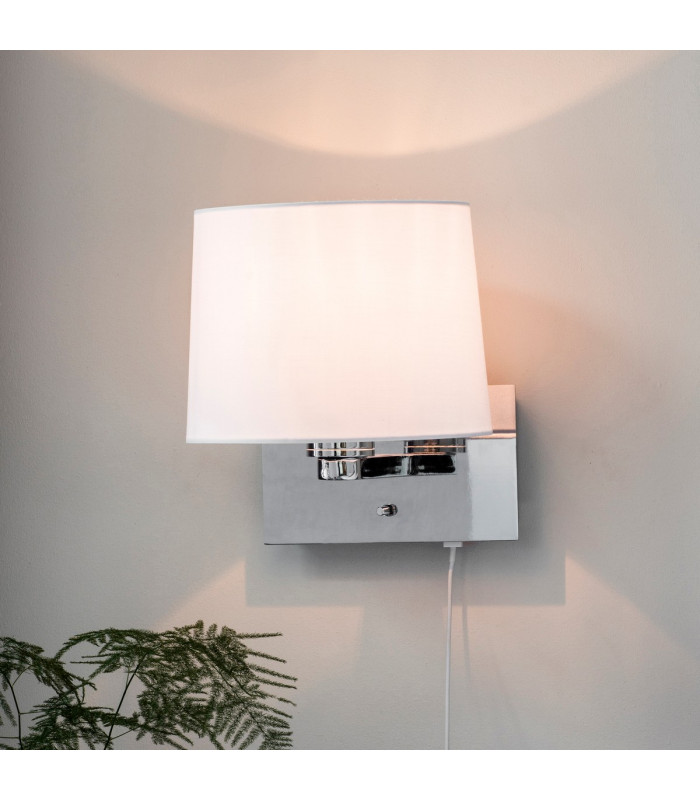 Issac Usb Wall Chrome Effect Plate 1 Light IP20 - E27-4