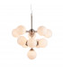 Oscar Globe Pendant Satin Nickel Effect Plate & Gloss White Glass 11 Light Dimmable IP20 - G9
