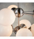 Oscar Globe Pendant Satin Nickel Effect Plate & Gloss White Glass 11 Light Dimmable IP20 - G9-4