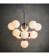 Oscar Globe Pendant Satin Nickel Effect Plate & Gloss White Glass 11 Light Dimmable IP20 - G9-5