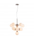 Oscar Globe Pendant Satin Nickel Effect Plate & Gloss White Glass 11 Light Dimmable IP20 - G9-6