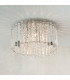Hanna Flush Clear Crystal (K5) Glass & Chrome Effect Plate 4 Light Dimmable IP20 - G9-1