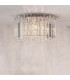 Hanna Flush Clear Crystal (K5) Glass & Chrome Effect Plate 4 Light Dimmable IP20 - G9-4
