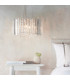 Hanna Pendant Clear Crystal (K5) Glass & Chrome Effect Plate 5 Light Dimmable IP20 - G9-1