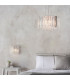 Hanna Pendant Clear Crystal (K5) Glass & Chrome Effect Plate 5 Light Dimmable IP20 - G9-4
